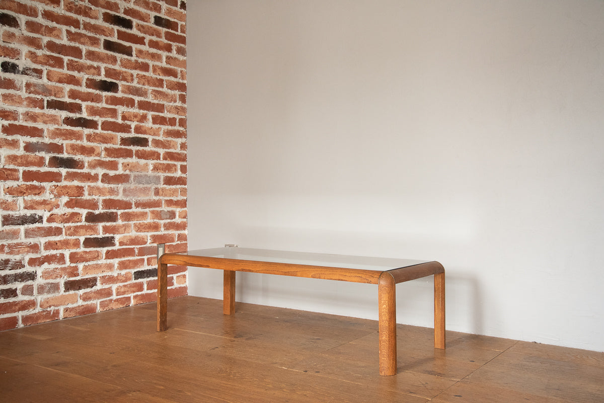 GLASS TOP COFFEE TABLE