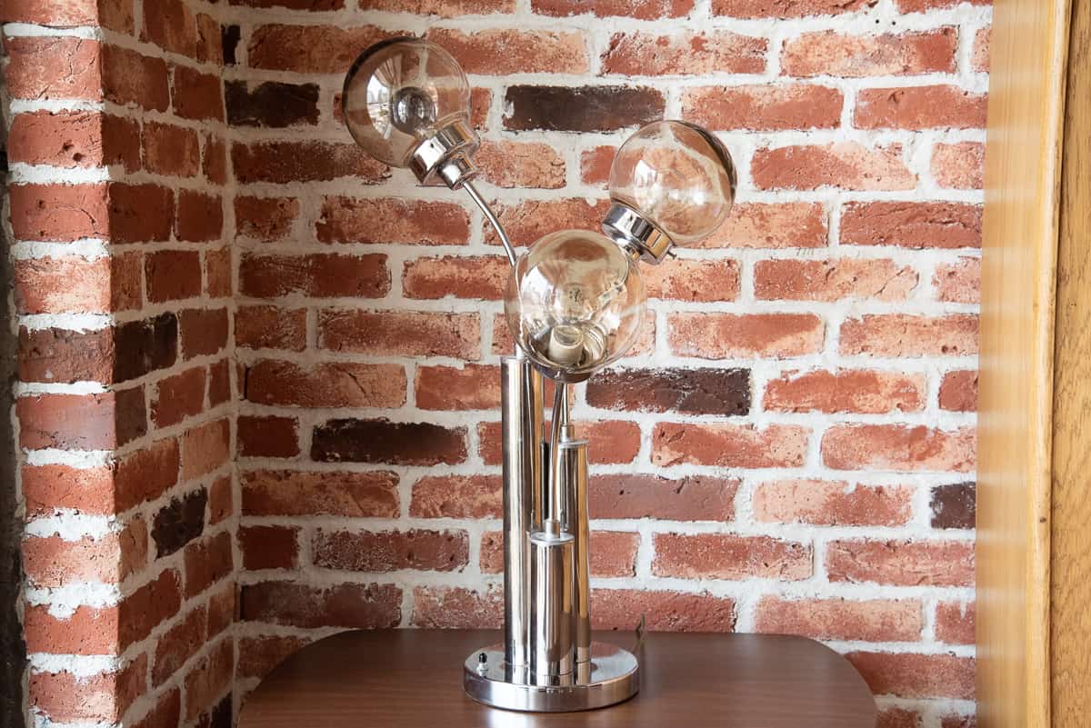 CHROME GLOBE LAMP